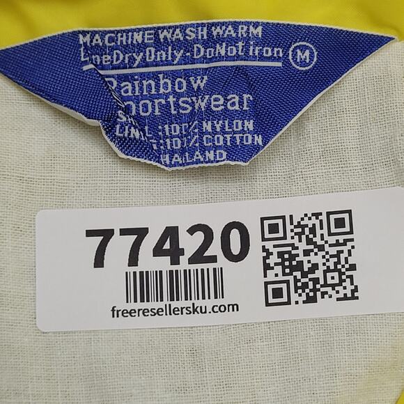 Vintage 80s Rainbow-Sportswear Jacket Medium 23x29 Coach - Picture 7 of 12